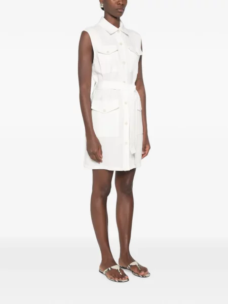 Rochie tip cămașă P.a.r.o.s.h. alb