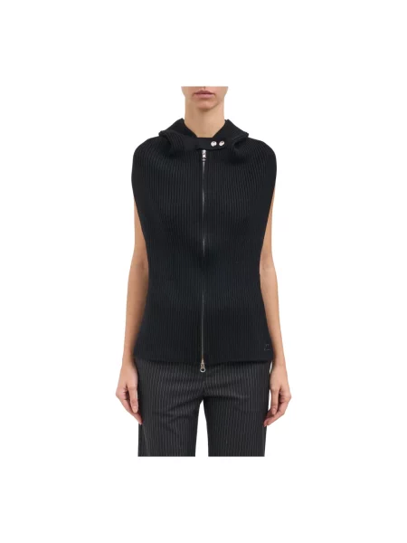 Kamizelka Courreges wełniana bez rękawów czarna