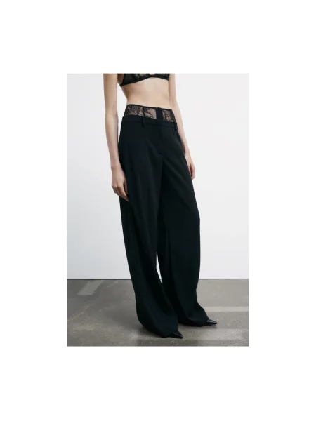 Spodnie palazzo Patrizia Pepe czarne