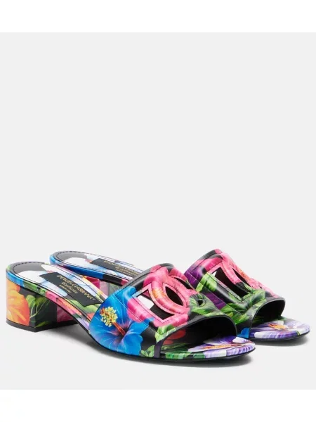 Papuci tip mules Dolce&gabbana cu model floral