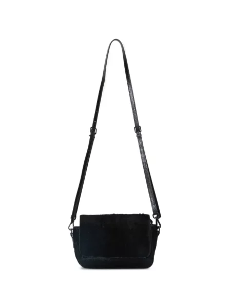 Geanta crossbody Osklen cu blană negru