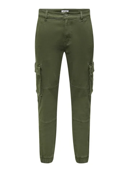 Only & Sons Pantaloni cu Calle oliv