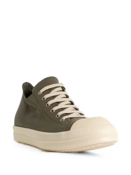Fűzős bőr sneaker Rick Owens zöld