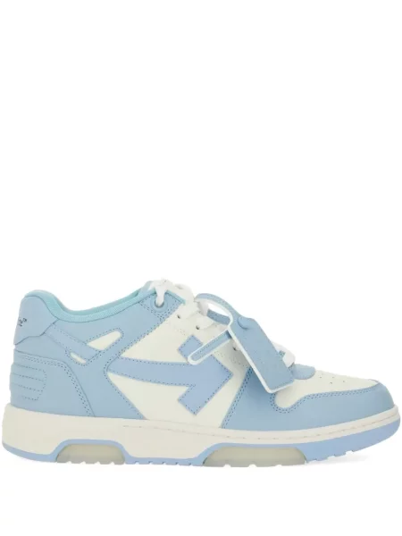 Sneakerși Off-white cu șireturi din dantelă alb