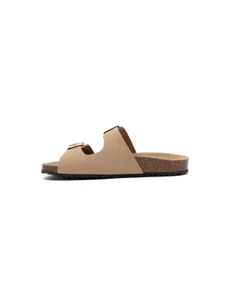Geox papuci din piele D BRIONIA bej