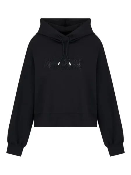 Hanorac cu glugă Armani Exchange de cristal negru