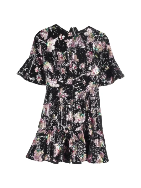 Rochie mini Self-portrait cu model floral de costum negru