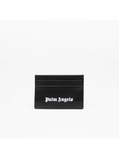 Portofel Palm Angels Classic Logo Card Holder Black/ Off White Universal alb