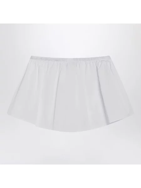 Spódnica mini Miu Miu z logo biała