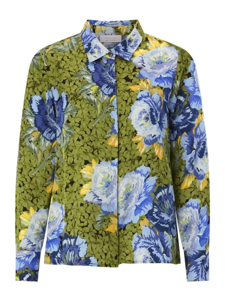 Rich & Royal Bluză albastru / galben / verde deschis negru