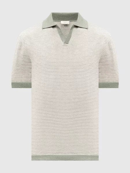 Поло у візерунок смужку Agnona зелене