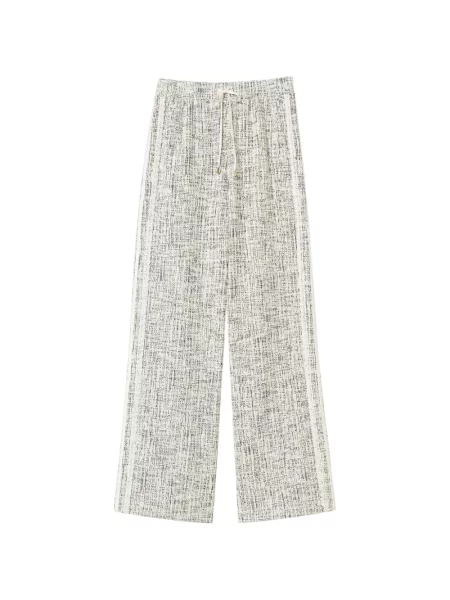 Pantaloni Twinset din tweed cu cordon