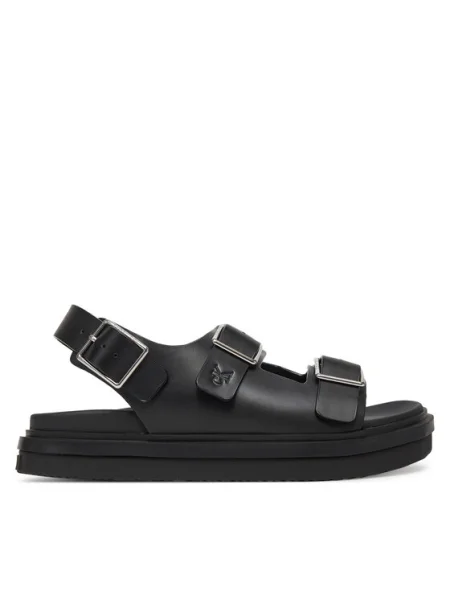 Calvin Klein Jeans Sandale Flat Molded Sandal Buckle negru