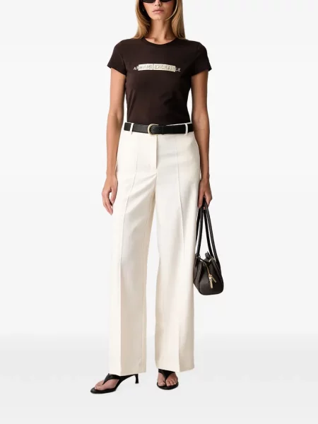 Scurt tricou Armani Exchange cu imagine maro