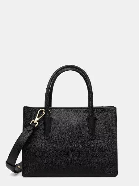 Coccinelle geantă crossbody pentru femei din piele negru