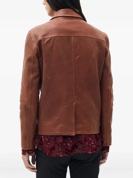 Geanta de piele Ann Demeulemeester maro