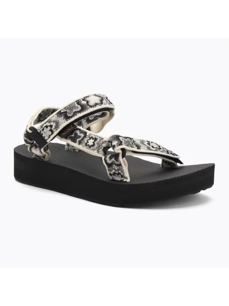 Sandály Teva Midform Universal neon floral black / white bílé