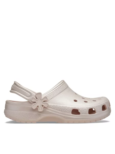 Natikači Crocs Classic Pearl Shine Clog K roza
