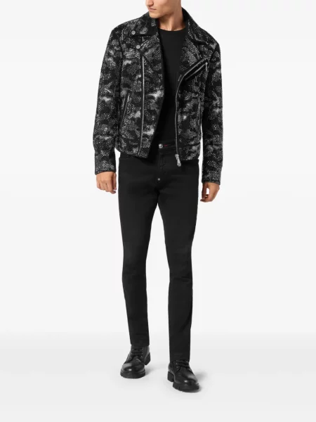 Geacă Philipp Plein cu model camuflaj negru