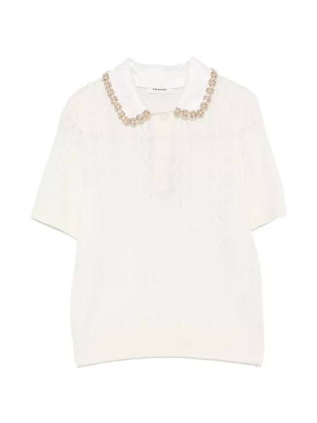 Tricou polo Sandro tricotate
