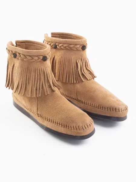 Minnetonka Botine deschis maro