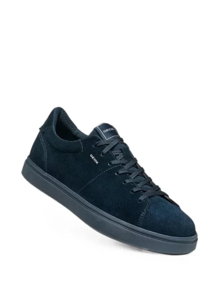 Fűzős szarvasbőr sneaker Geox kék