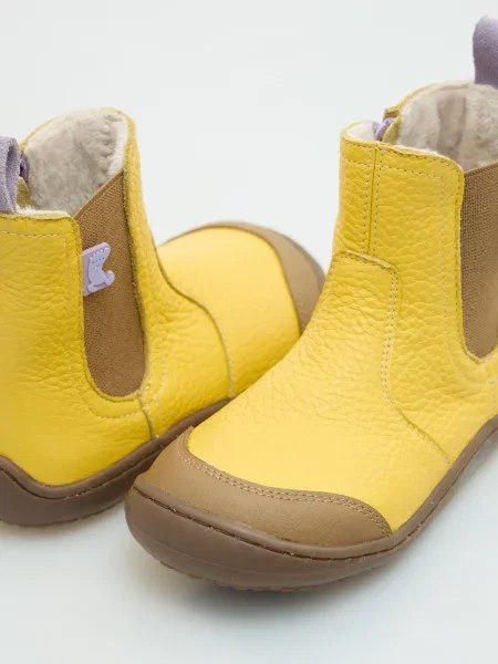 Детские ботинки челси Osik Barefoot желтые