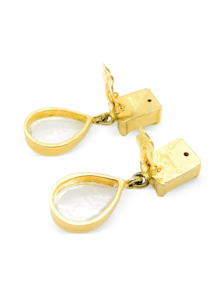 Auskarai Jennifer Gibson Jewellery su kristalais auksinė