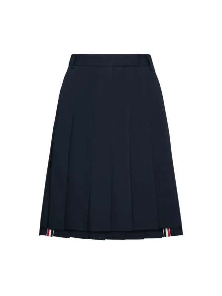 Krótka spódnica Thom Browne wełniana niebieska