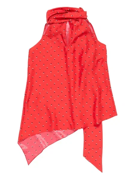 Top Acne Studios cu funde roșu