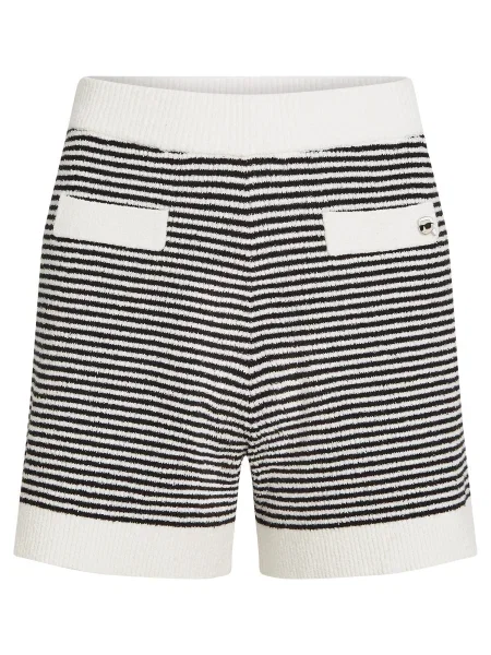 Karl Lagerfeld Hlače Ikon / bela črna