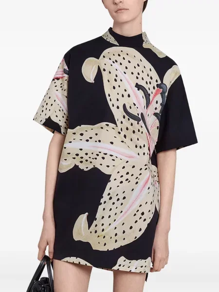 Блуза Giambattista Valli с принт поплин черно