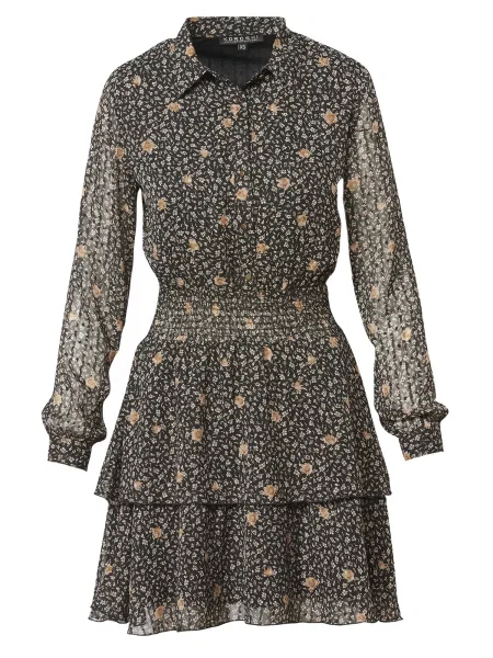 KOROSHI Dolga srajca KOROSHI svetlo rjava črna