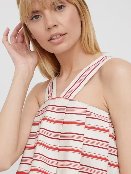 Sisley sukienka mini prosta beżowy