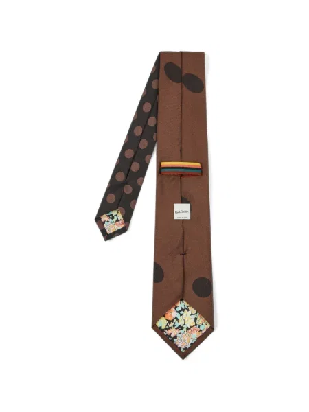 Cravată Paul Smith cu buline maro
