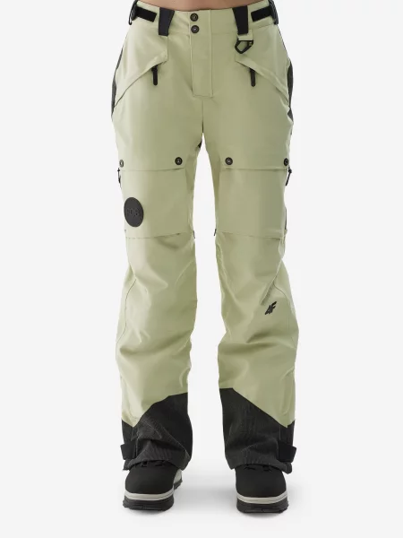 Dámske snowboardové nohavice 4F FNK olive khaki