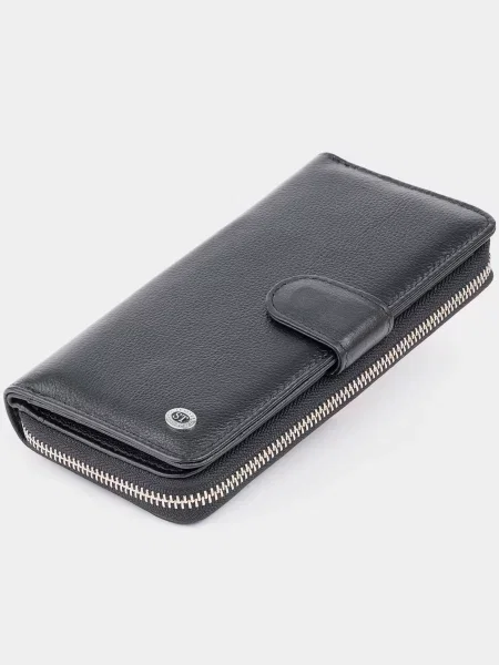 ST Leather Accessories Гаманець Унісекс Шкіра чорний