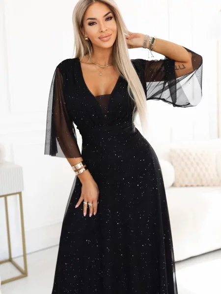 Rochie maxi Numoco Basic negru