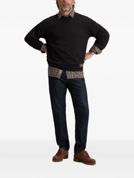 Суитчър Woolrich с кръгло деколте с автограф черно