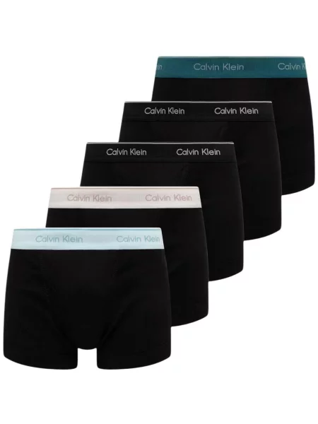 Calvin Klein Underwear Boxerky nebesky modrá / smaragdová / pastelovo ružová biela čierna