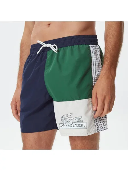 Lacoste Szorty Kąpielowe Heritage Z Blokadą Koloru granatowe
