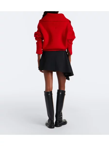 Fustă Givenchy de lână drapată negru