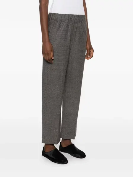 Pantaloni Weekend Max Mara în carouri maro