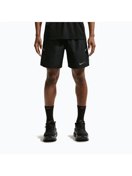 Pantaloni scurți de alergare pentru bărbați Nike Miler Dri-Fit 7" black/black negru