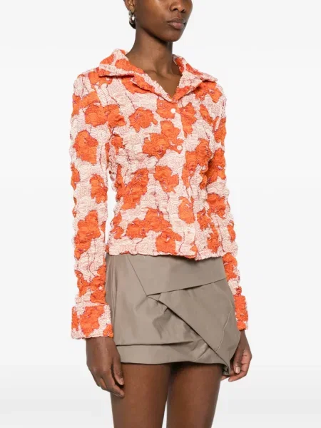 Cămașă Séfr cu model floral portocaliu