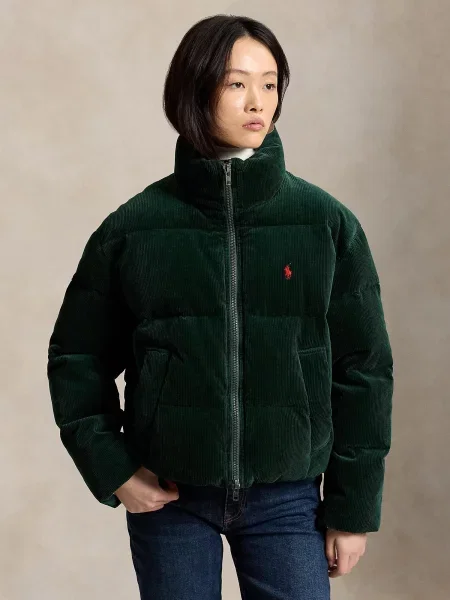 Polo Ralph Lauren Zimná bunda tmavozelená