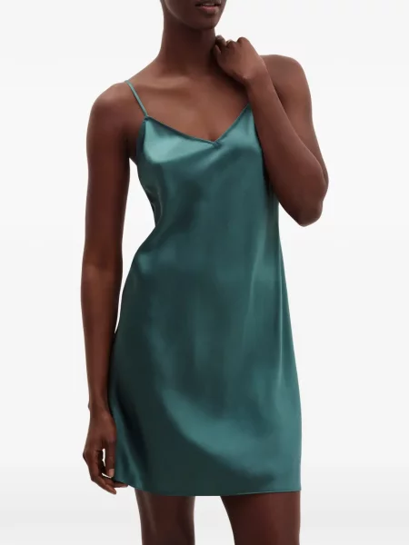 Rochie Eres de mătase verde