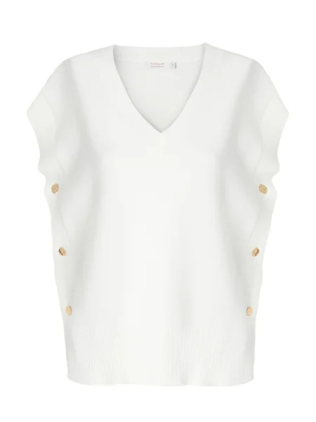 TATUUM Brezrokavnik Kama volneno bela