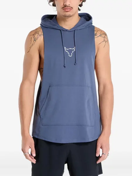 Hanorac cu glugă Under Armour fără mâneci albastru