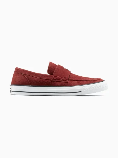 Велурени мокасини Converse Chuck Taylor All Star Loafer червено